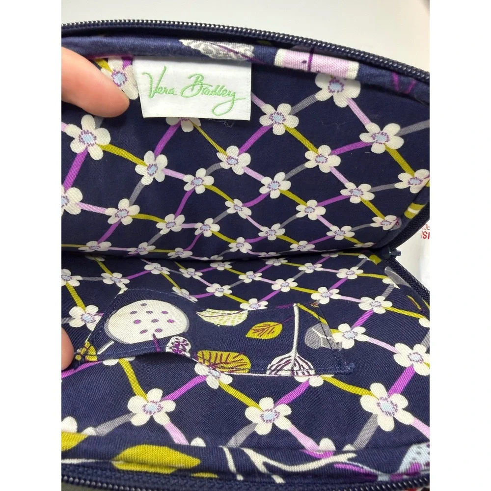 Vera Bradley Night and Day Indigo Quilted Tablet Sleeve Floral Bird Navy Purple